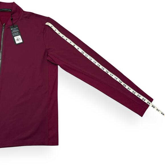 Greyson Siasconset Full Zip Golf Jacket Hawkeye Red Men's Pullover Size Medium - Picture 3 of 8